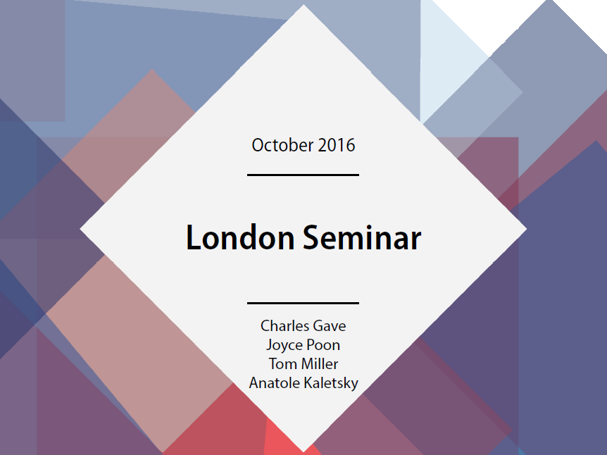 London Seminar — October 2016