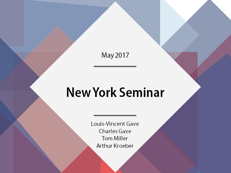 New York Seminar — May 2017
